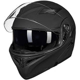 ILM Motorcycle Dual Visor Flip up Modular Full Face Helmet DOT 6 Colors Model 902