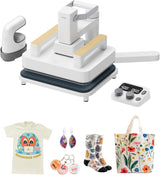 xTool Heat Press Machine 3-in-1 Kit, Smart Press & Mini Iron Press with Platform & Control Pod, 10-25KG High Pressure, Detachable Portable Heat Press Machine for T-Shirts Vinyl Sublimation Crafts