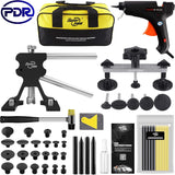 Super PDR Paintless Dent Repair Kit, Black Dent Remover Tool Auto Body Dent Removal Kit with Double Pole Bridge Dent Puller for Auto Body Tools