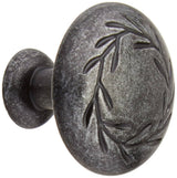 Amerock BP1581WID inspirations Wrought Iron Dark Leaf Cabinet Hardware Knob, 1-1/4×22 Diameter – 25 Pack