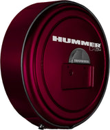 Boomerang Hummer H2 (05-10) – Color Matched MasterSeries Hard Tire Cover – (Color Matched Plastic Face & Stainless Steel Ring) – Hummer H2 Logo – Pewter Metallic