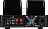 Dayton Audio HTA100BT Hybrid Stereo Tube Amplifier with Bluetooth USB Aux Phono in Sub Out 100W