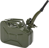 Portable 10L 2.5 Gallon Metal Gas-Fuel Cold-rolled Plate-Diesel Tank Bucket with Pipe US(Green 1)