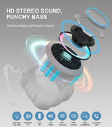 Waterproof Bluetooth Speaker IPX7, Shower Speaker with Dynamic Lights, TWS Mode, Loud Stereo Sound, Robust Bass, Portable Wireless Speaker with 24H Playtime for Kayak, Beach/Trip/Gifts for Unisex