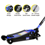 CQSXDA Floor Jack, 4 Ton Low Profile Floor Jack, Heavy-Duty Steel Racing Floor Jack with dual Piston Quick Lift Pump, Floor Jack Lifting Range 4-21