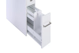 Spirich Home Slim Bathroom Storage Cabinet, Free Standing Toilet Paper Holder, Bathroom Cabinet Slide Out Drawer Storage,White