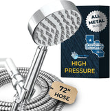 HammerHead Showers? Solid Metal LOW FLOW Handheld Shower Head with Hose and Brass Holder – OIL RUBBED BRONZE ?C Water Saving 1.75 GPM Detachable Shower Head – Adjustable Shower Wand Bracket & 6ft Hose