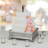 Tabletop Classics by Walco AC9127 18×22 Contemporary Square Nickel-Plated Cake Stand