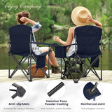 Camping Folding Chair, Heavy Duty Oversized Portable Outdoor Chair, Foldable Camp Chair with Cup Holder and Cooler Bag Support 450 LBS, Green??