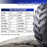 Set 4 Road Guider ATV/UTV Tires 22×7-11 Front & 22×10-9 Rear /6PR 20mm Deep Tread Honda Recon 250 Suzuki Ozark 250