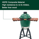 Quantfire Side Shelves Big Green Egg Accessories, Composite 2 Slat Egg Mates for Large Big Green Egg with Folding Side Shelves Replacement Parts Grill & Smoker Accessories