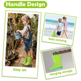 Litfun Toddler Kids Rain Boots for Boys Girls, Size 8 Toddler, Green
