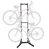 RaxGo Bike Storage Rack, 2 Bicycle Garage Stand, Adjustable, Freestanding, Adjustable Hooks Universal for Indoor Use
