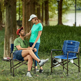 TIMBER RIDGE Lightweight Directors Chair with Side Table, Portable Camping Chair with Swivel Back for Camping and Outdoors, Heavy Duty Supports 350 lb