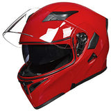 ILM Motorcycle Dual Visor Flip up Modular Full Face Helmet DOT 6 Colors Model 902