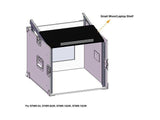 Sound Town 8-Space Pa/dj Rack/Road Case with Slant Mixer Top and Casters (STMR-8UW)