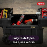 Keter Masterloader Resin Rolling Tool Box with Locking System and Removable Bins ?C Perfect Organization and Storage Chest for Power Drill, Tape Measure, and Screwdriver Set, Black