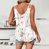 Summer Tank Top for Women 2024 Sexy Sleeveless T Shirts Trendy Floral Eyelet Camisole Tops V Neck Dressy Casual Tunic Blouses