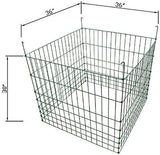MTB Garden Wire Compost Bin 30x30x24 inches, Green, Garden Bed Fencing