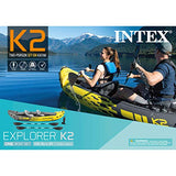 Intex Explorer K2 Kayak, 2-Person Inflatable Kayak Set with Aluminum Oars