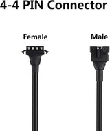 4pcs 5-Feet Extension Cable Cords,SM 4-PIN Locking Connector 60in/150cm Length Wire for Underglow 5050-SMD RGB LED NEON Strip Light Kits on Motorcycle Golf Cart ATV EXT-5FT