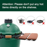 Quantfire Side Shelves Big Green Egg Accessories, Composite 2 Slat Egg Mates for Large Big Green Egg with Folding Side Shelves Replacement Parts Grill & Smoker Accessories