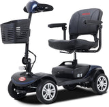 Electric Mobility Scooter for Adults and Seniors 4 Wheel Powered Mobility Scooters for Travel, Elderly – Long Range Power Extended Battery with Charger and Basket Included