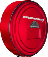 Boomerang Hummer H2 (05-10) – Color Matched MasterSeries Hard Tire Cover – (Color Matched Plastic Face & Stainless Steel Ring) – Hummer H2 Logo – Pewter Metallic