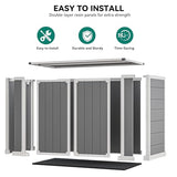 DWVO 5x3ft Resin Outdoor Storage Shed with Floor, Waterproof Lockable Storage Shed with Window, Plastic Outside Tool Storage for Garden, Backyard, Patio, Lawn, Gray