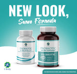 (2 bottles) 1 Body Probiotic 30 Billion CFU Supplement with Prebiotics with 120 Acid Resistant Vegan Capsules to Promote Gut Health & Support Immune System for Men and Women