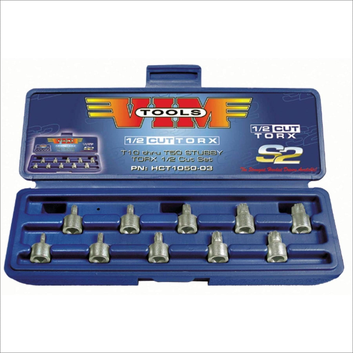 Vim Tools HCT1050 10-Piece Half-Cut Torx Driver Set