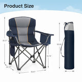 Camping Folding Chair, Heavy Duty Oversized Portable Outdoor Chair, Foldable Camp Chair with Cup Holder and Cooler Bag Support 450 LBS, Green??
