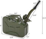 Portable 10L 2.5 Gallon Metal Gas-Fuel Cold-rolled Plate-Diesel Tank Bucket with Pipe US(Green 1)