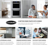 Cosmo 5U30 30 in. Under Cabinet Range Hood with Ducted / Ductless Convertible Slim Kitchen Over Stove Vent, 3 Speed Exhaust Fan, Reusable Filter, LED Lights in Stainless Steel
