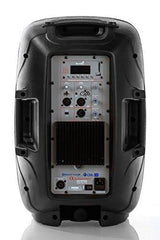 Pair Alphasonik All-in-One 12×22 Powered 1500W Pro DJ Amplified Loud Speakers with Bluetooth USB SD Card Aux MP3 FM Radio PA Sys