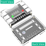 New Version ATX Power Supply Breakout Board and Acrylic Case Kit with 3.3V, 5V, 12V,-12V Output Voltage and 12 Ports USB, 3A Maximum Output