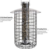 Droll Yankees 344305 Squirrel Proof, Caged Sunflower Bird Feeder, 20-Inch, Black