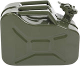 Portable 10L 2.5 Gallon Metal Gas-Fuel Cold-rolled Plate-Diesel Tank Bucket with Pipe US(Green 1)