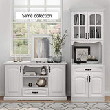 Living Skog Kitchen Cabinet with Storage Shelves and Microwave Stand