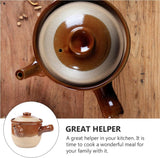 Traditional Chinese Medicine Casserole Retro Skillet Pottery Clay Chinese Medicine Pot Pitcher Teapot Stew Pot Ramen Gift,001,25x19cm (1 22×17.5cm)