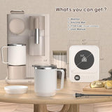 Coffee Mug Warmer & Mug Set for Desk, Electric Coffee Cup Warmer with 16oz Heated Mug, Smart Coffee Heater with Auto Shut Off for Office/Home, Christmas/Birthday/Coffee Gifts for Men & Women,Black