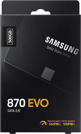 Sam-Sung 870 EVO SATA III SSD 2.5?? / MZ-77E500B / Internal Solid State Hard Drive, Upgrade PC or Laptop Memory and Storage for IT Pros, Creators, Everyday Users (500 GB)