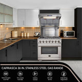 Capriasca – Titanium Professional 36 Freestanding Gas Range