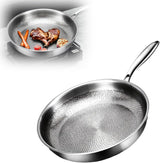 Titanium Hammered Pan Pro with Lid, 2025 New Multifunctional Ultra-Durable Scratch-Resistant Non Stick, 12 Pure Titaniums Pro Pans for Cook, Titanium Frying Pan for All Stovetops (11.81in, With Lid)