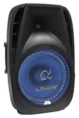 Pair Alphasonik All-in-One 12×22 Powered 1500W Pro DJ Amplified Loud Speakers with Bluetooth USB SD Card Aux MP3 FM Radio PA Sys