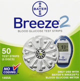 Bayer Breeze 2 Blood Glucose Test Strips 50 strips