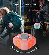 Waterproof Bluetooth Speaker IPX7, Shower Speaker with Dynamic Lights, TWS Mode, Loud Stereo Sound, Robust Bass, Portable Wireless Speaker with 24H Playtime for Kayak, Beach/Trip/Gifts for Unisex