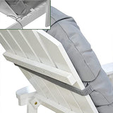 Adirondack Chair Cushion, High Back Indoor Outdoor Patio Tufted Lounge Cushion, Waterproof & Uv-Resistant Seat Pads for Patio Lawn Furniture,Gray