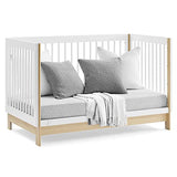 GAP babyGap Tate 4-in-1 Convertible Crib – Greenguard Gold Certified, Bianca White/Natural